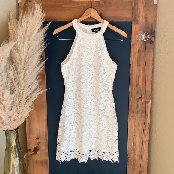 Lulus Dresses & Skirts - NWOT Lulu’s Ivory Lace Mini Dress